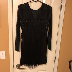 Express Sequence dress with Fringes